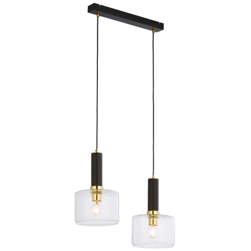 Jupiter 1847 - VA2 - Підвісна люстра VANES 2xE27/60W/230V латунь/чорний