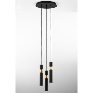 Jupiter 2013 - Підвісна люстра ALAS 3xGU10/10W/230V чорний/золотий