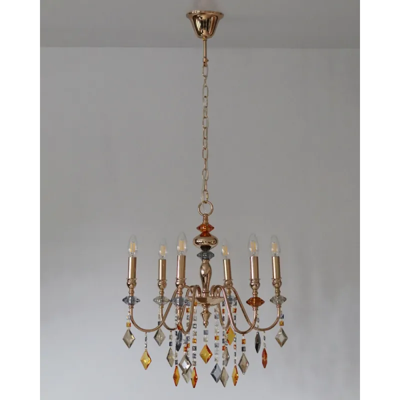 Люстра Edlin PL2416-6 Vanessa E14 6x12W IP20 золотий 32205340