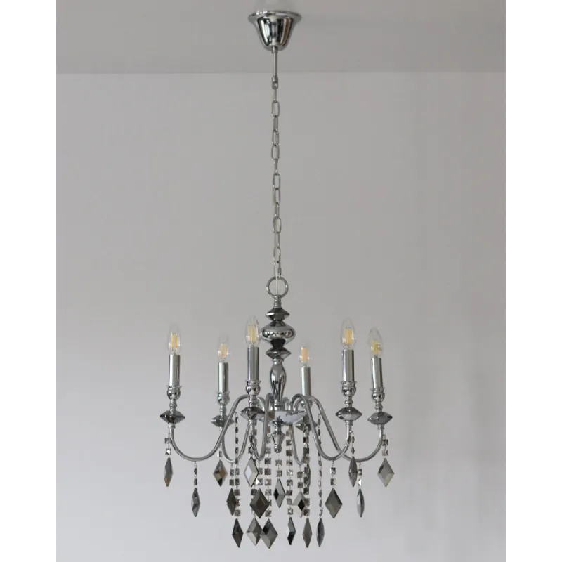 Люстра Edlin PL2417-6 Vanessa E14 6x12W IP20 хром 32205346