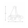 Люстра LED BALBO 20006PL-GD Zuma Line золотий