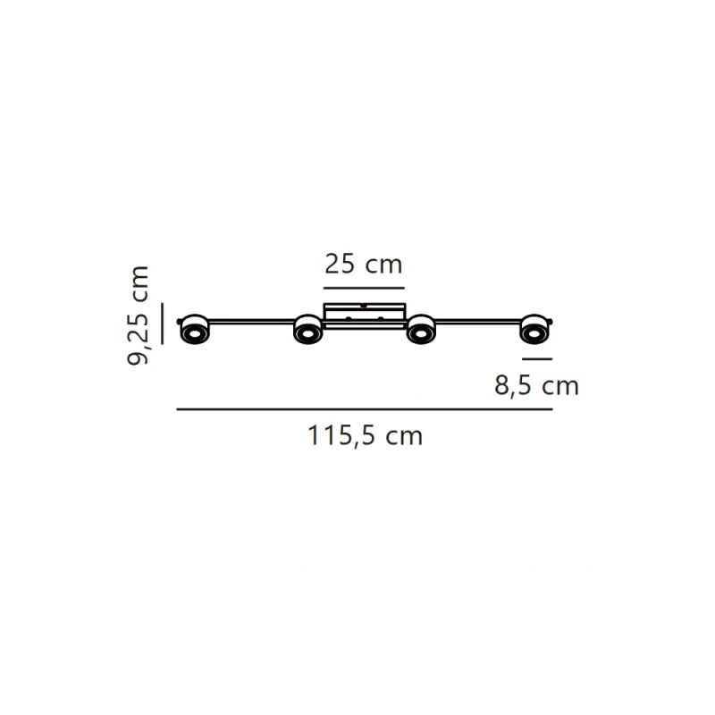 Світильник стельовий Nordlux 2213530103 Clyde LED 4x16W 2700K 350Lm IP20 чорний