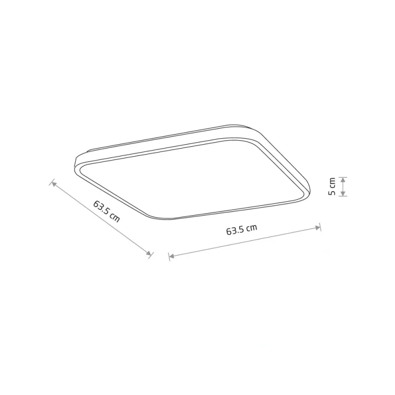Світильник стельовий Nowodvorski 10987 Agnes Square LED Pro 1x64W 3000K 5600Lm IP44 чорний