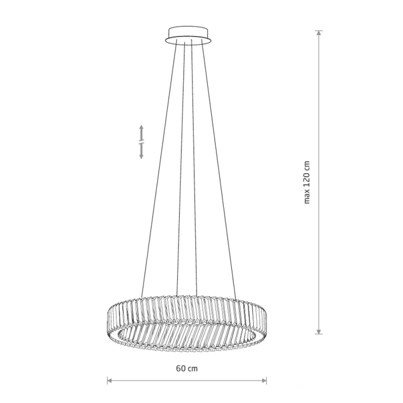 Підвісний світильник, люстра Nowodvorski 11705 Luxora Round LED 1x30W 3000K 2700Lm IP20 хром
