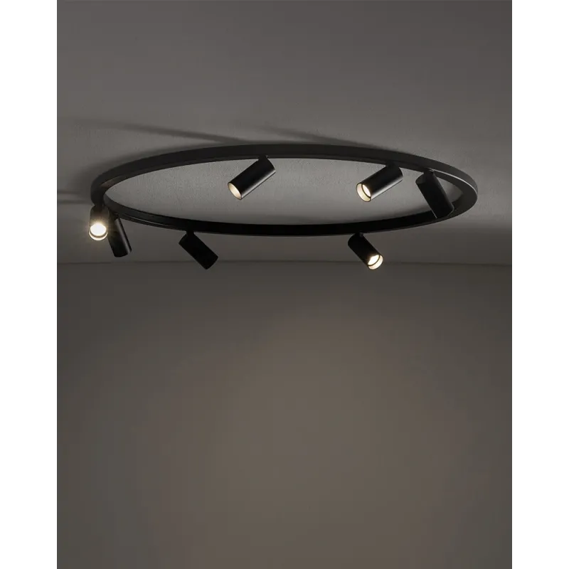Люстра Nowodvorski 11944 Fourty Round GU10 R35 7x10W IP20 чорна