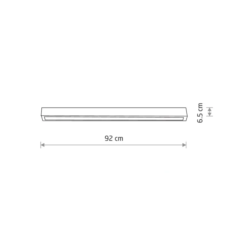 Світильник стельовий Nowodvorski 7553 Straight Ceiling LED T8LED 1x16W 3000K 2300Lm IP20 графітовий