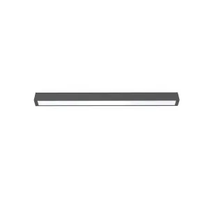 Світильник стельовий Nowodvorski 7553 Straight Ceiling LED T8LED 1x16W 3000K 2300Lm IP20 графітовий