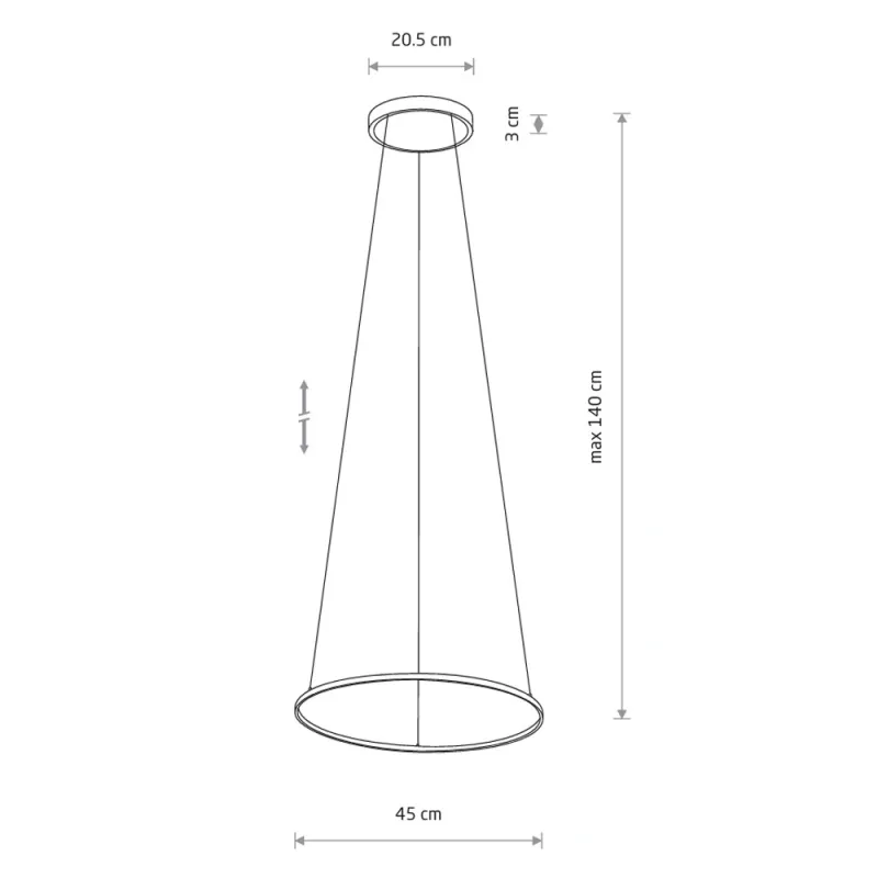 Люстра Nowodvorski 10813 Circolo LED S 1x18W 3000K 560Lm IP20 чорна