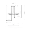 Люстра Nowodvorski 10817 Circolo LED 3x45W 3000K 1600Lm IP20 чорна