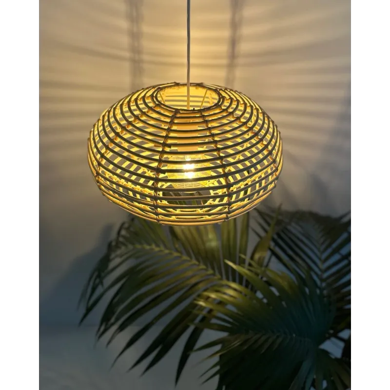 Підвісний світильник, люстра Nowodvorski 11153 Rattan S E27 1x25W IP20 бежевий