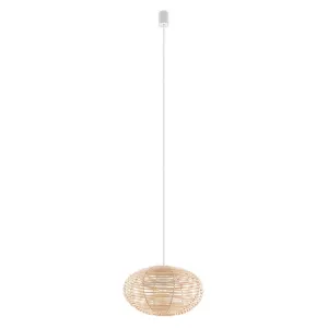 Підвісний світильник, люстра Nowodvorski 11153 Rattan S E27 1x25W IP20 бежевий