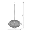 Підвісний світильник, люстра Nowodvorski 11155 Rattan L E27 1x25W IP20 бежевий