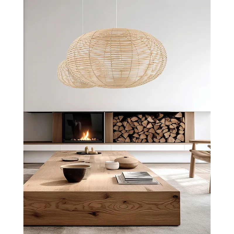 Підвісний світильник, люстра Nowodvorski 11155 Rattan L E27 1x25W IP20 бежевий