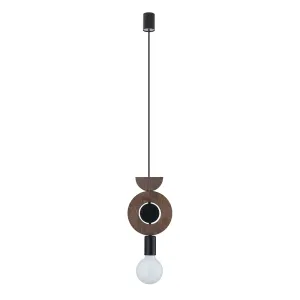 Підвісний світильник, люстра Nowodvorski 11176 Drops Wood D E27 1x25W IP20 коричневий
