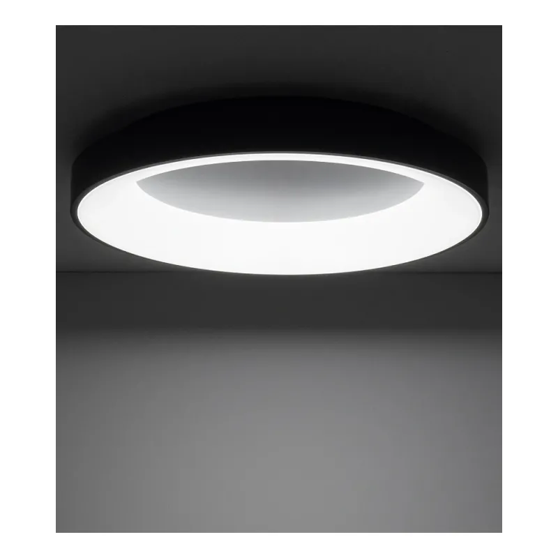 Світильник стельовий Nowodvorski 11212 Nikki Round LED 1x60W 4000K 5400Lm IP20 чорний