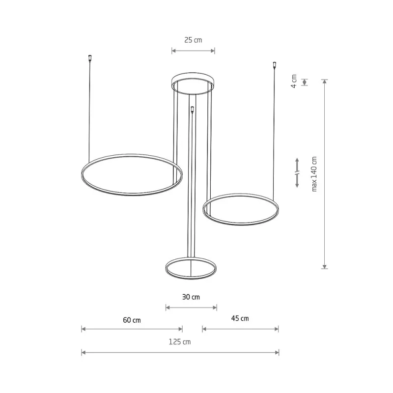 Люстра Nowodvorski 11398 Circolo LED 3x45W 3000K 1600Lm IP20 оливкова