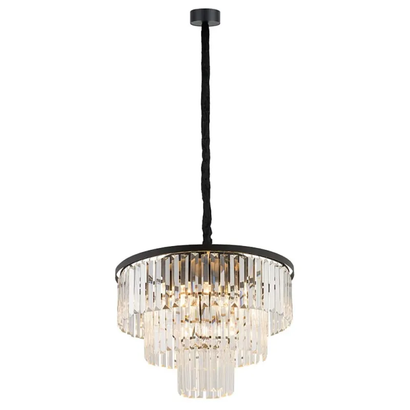 Люстра Nowodvorski 7616 Cristal M E14 9x25W IP20 чорна