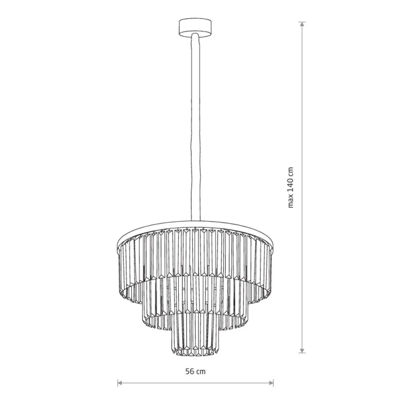 Люстра Nowodvorski 7616 Cristal M E14 9x25W IP20 чорна