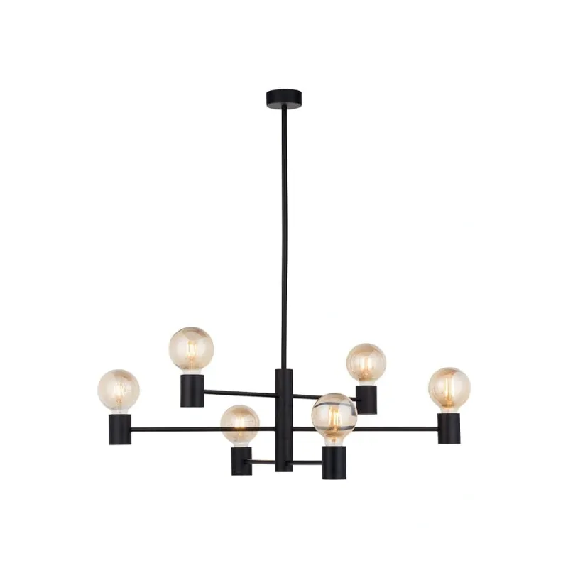 Люстра Nowodvorski 7932 Radius E27 6x25W IP20 чорна