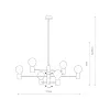 Люстра Nowodvorski 7932 Radius E27 6x25W IP20 чорна