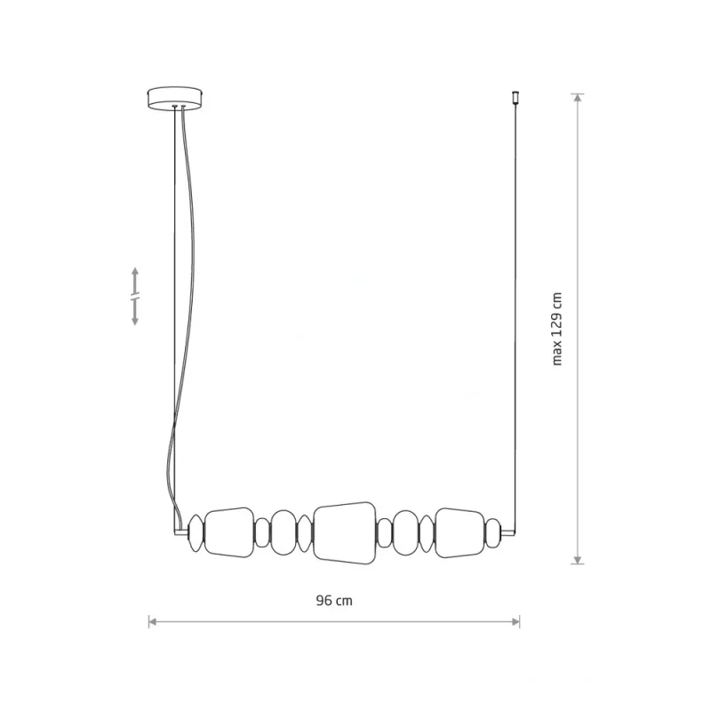 Підвісний світильник, люстра Nowodvorski 11699 Ceramic Horizontal LED 1x26W 3000K 2000Lm IP20 білий