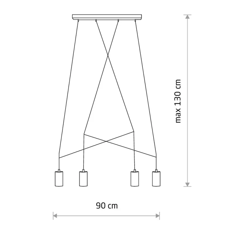 Люстра Nowodvorski 9192 Imbria GU10 4x10W IP20 чорна