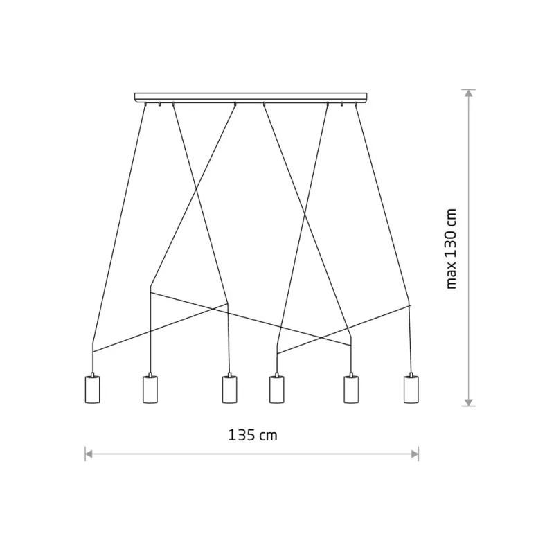 Люстра Nowodvorski 9675 Imbria GU10 6x10W IP20 чорна