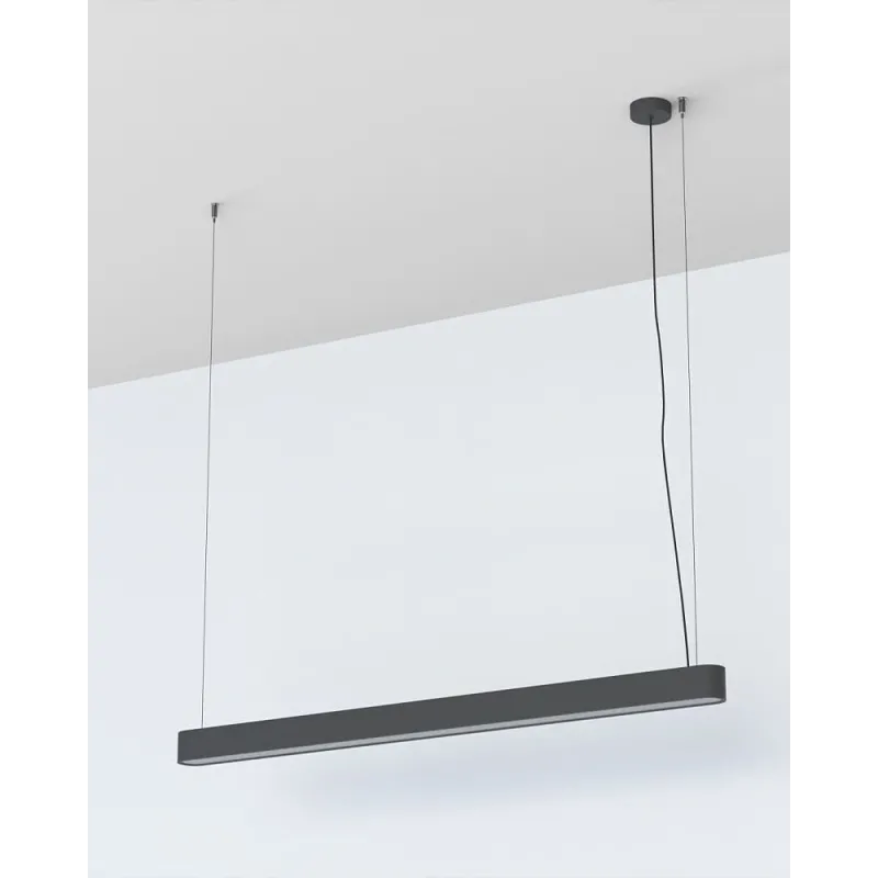 Підвісний світильник, люстра Nowodvorski 7525 Soft LED T8LED 1x22W 3000K 3200Lm IP20 графітовий
