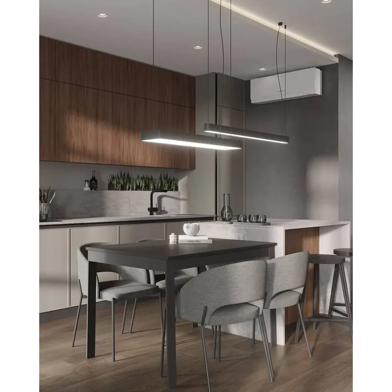 Підвісний світильник, люстра Nowodvorski 7535 Soft LED T8LED 1x16W 3000K 2300Lm IP20 графітовий