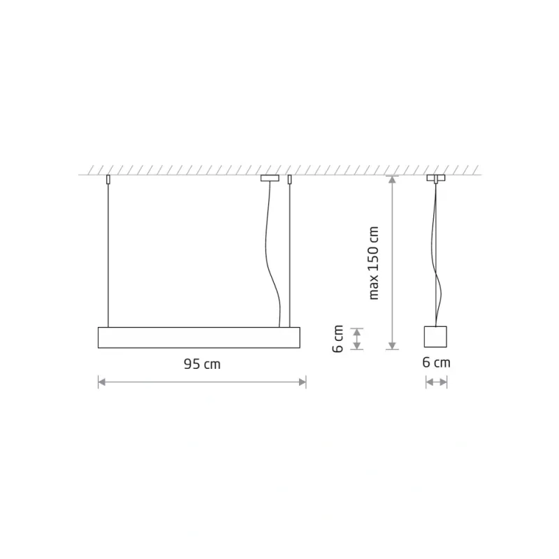 Підвісний світильник, люстра Nowodvorski 7547 Soft LED T8LED 1x16W 3000K 2300Lm IP20 білий