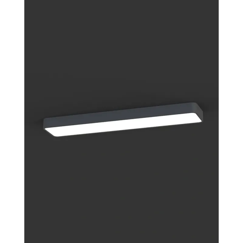 Світильник стельовий Nowodvorski 7531 Soft LED T8LED 2x16W 3000K 2300Lm IP20 графітовий