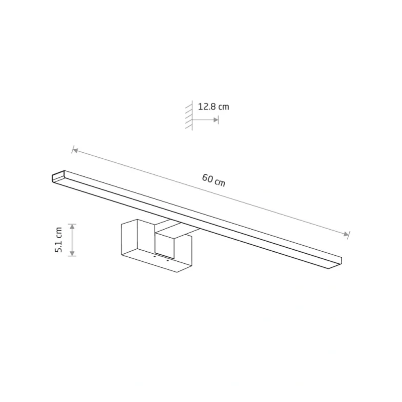 Світильник підсвітка для дзеркала Nowodvorski 10673 Cezanne LED M 1x12W 3000K 900Lm IP44 білий
