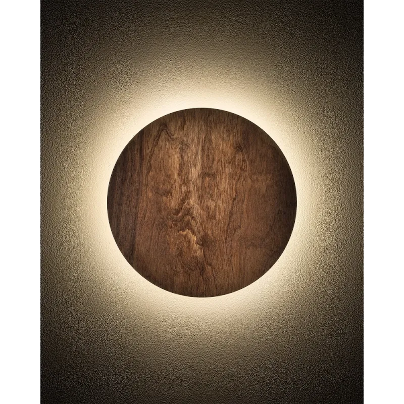 Бра, настінний світильник Nowodvorski 11288 Ring Timber S LED 1x7W 3000K 60Lm IP20 коричневий