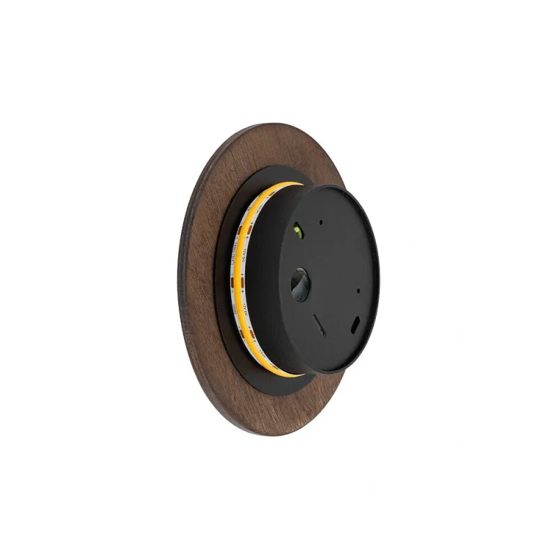 Бра, настінний світильник Nowodvorski 11288 Ring Timber S LED 1x7W 3000K 60Lm IP20 коричневий