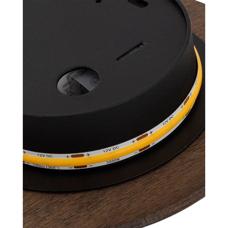 Бра, настінний світильник Nowodvorski 11288 Ring Timber S LED 1x7W 3000K 60Lm IP20 коричневий
