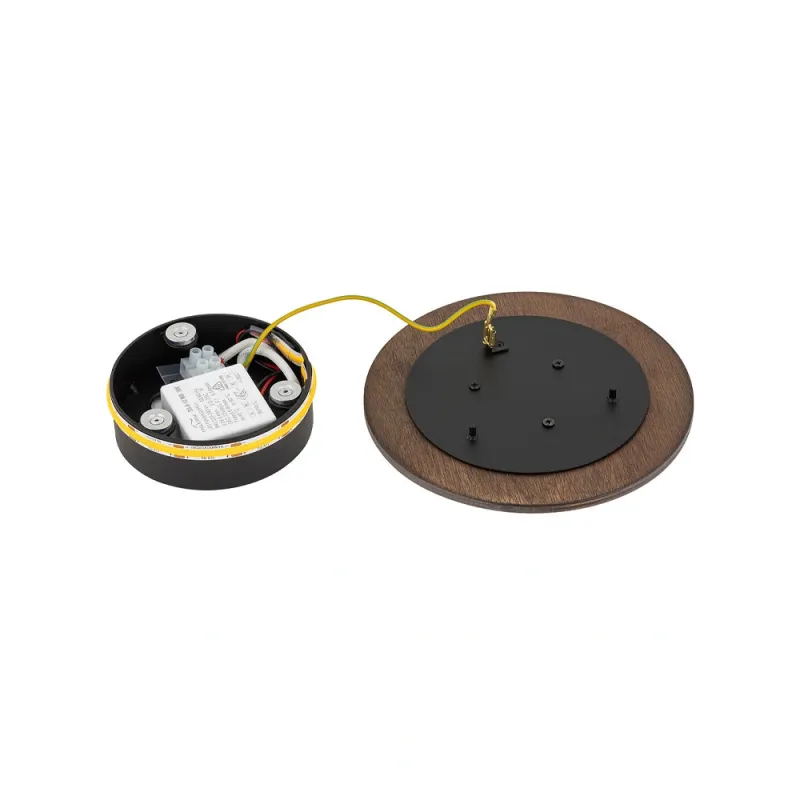 Бра, настінний світильник Nowodvorski 11288 Ring Timber S LED 1x7W 3000K 60Lm IP20 коричневий