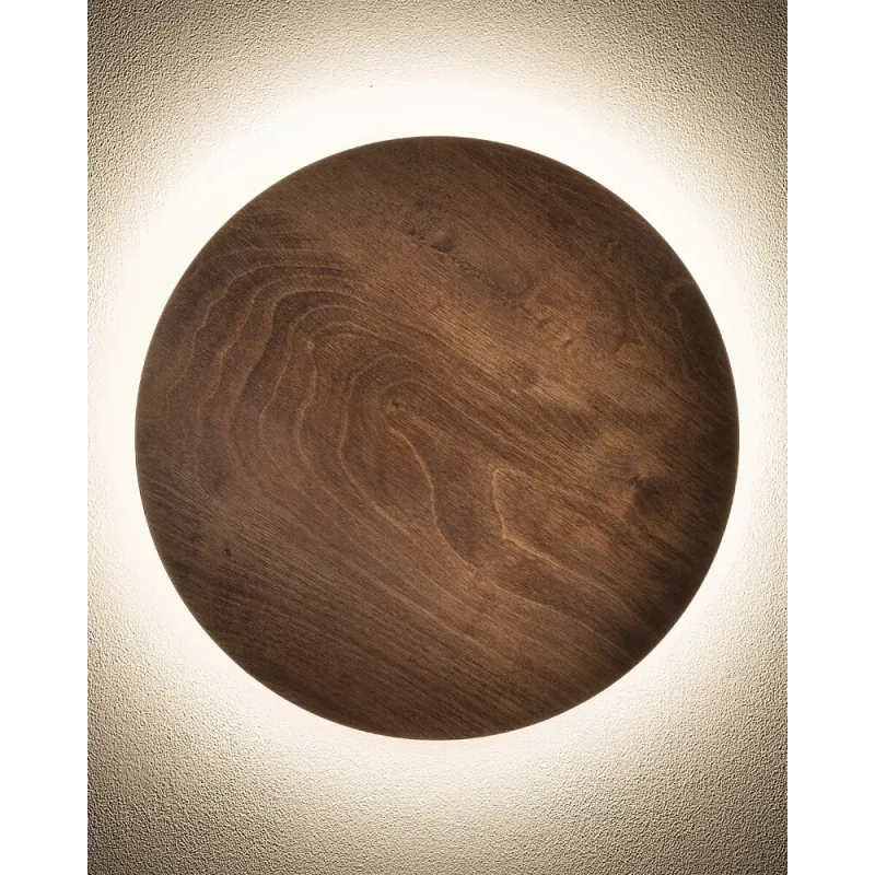 Бра, настінний світильник Nowodvorski 11291 Ring Timber L LED 1x13W 3000K 160Lm IP20 коричневий