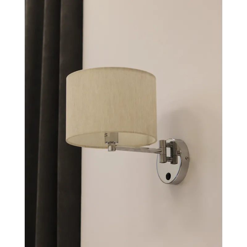 Бра, настінний світильник Nowodvorski 11781 Hotel Mood E14 1x10W IP20 світло-бежевий