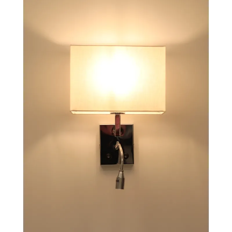 Бра, настінний світильник Nowodvorski 11785 Hotel Mood E27+LED 2x10W+2.2W 4000K IP20 світло-бежевий
