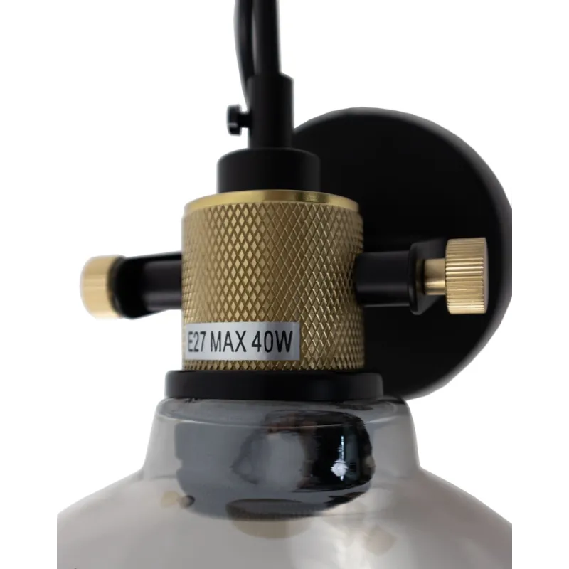 Бра, настінний світильник Nowodvorski 9154 Amalfi E27 1x25W IP20 димчастий