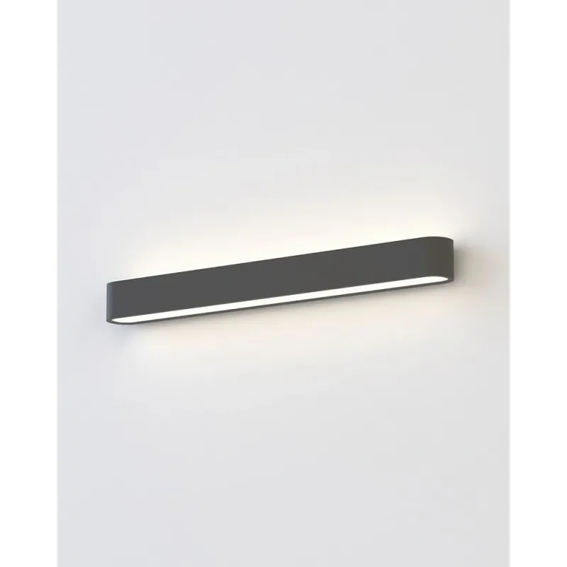 Бра, настінний світильник Nowodvorski 7528 Soft LED T8LED 1x11W 3000K 1700Lm IP20 графітовий