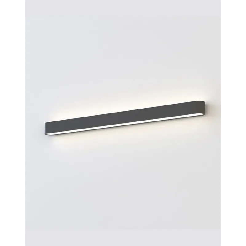 Бра, настінний світильник Nowodvorski 7534 Soft LED T8LED 1x16W 3000K 2300Lm IP20 графітовий