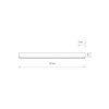 Бра, настінний світильник Nowodvorski 7567 Straight Wall LED T8LED 1x16W 3000K 2300Lm IP20 білий