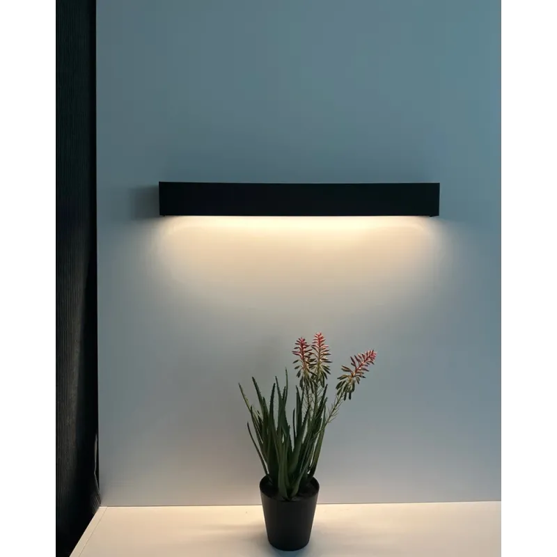 Бра, настінний світильник Nowodvorski 7596 Straight Wall LED T8LED 1x11W 3000K 1700Lm IP20 чорний