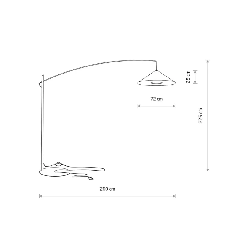 Торшер Nowodvorski 11767 Poise A E27 1x25W IP20 темно-сірий