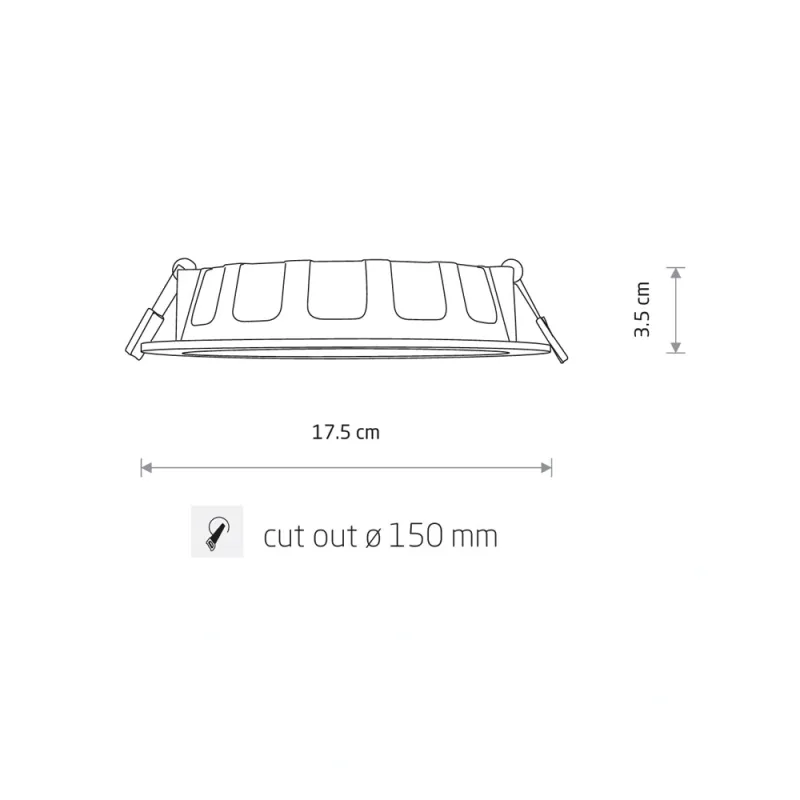 Точковий світильник Nowodvorski 8776 CL KOS LED 1x16W 4000K 1600Lm IP44 білий