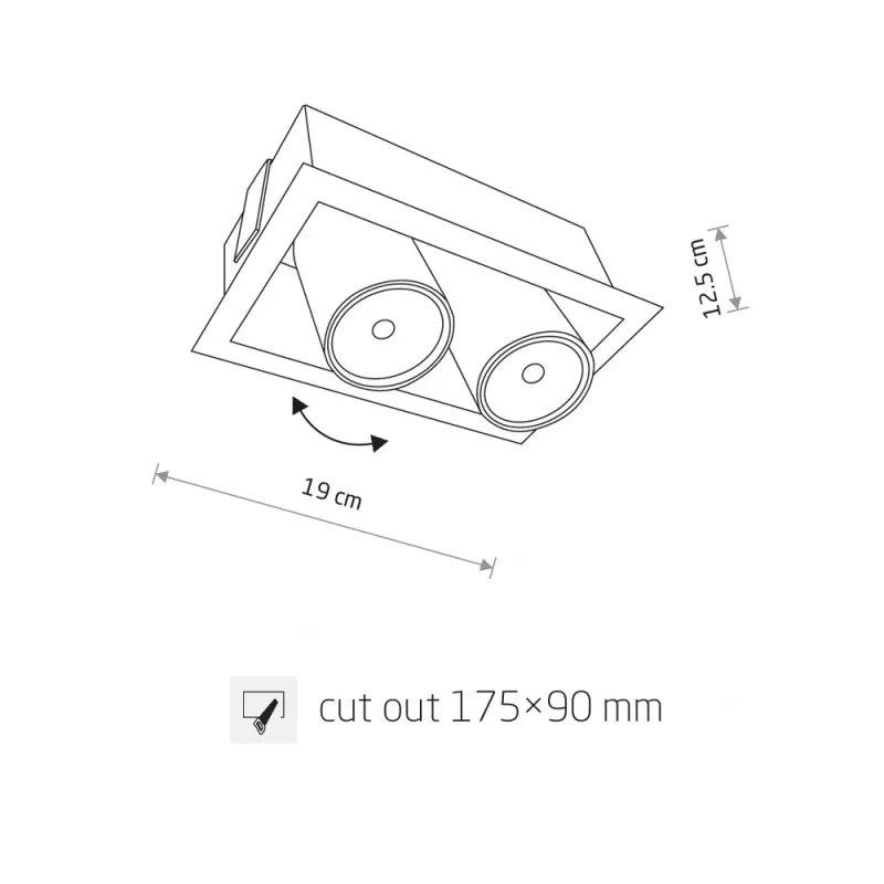 Точковий світильник Nowodvorski 8940 Eye Mod GU10 2x10W IP20 чорний