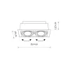 Точковий світильник Nowodvorski 9574 Downlight GU10, ES111 2x15W IP20 білий