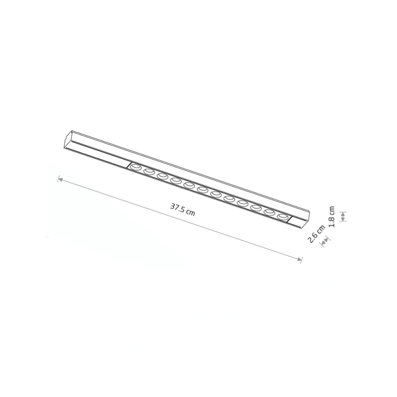 Магнітний трековий світильник Nowodvorski 11331 UT-LVM Focus LED 1x12W 4000K 1000Lm IP20 чорний