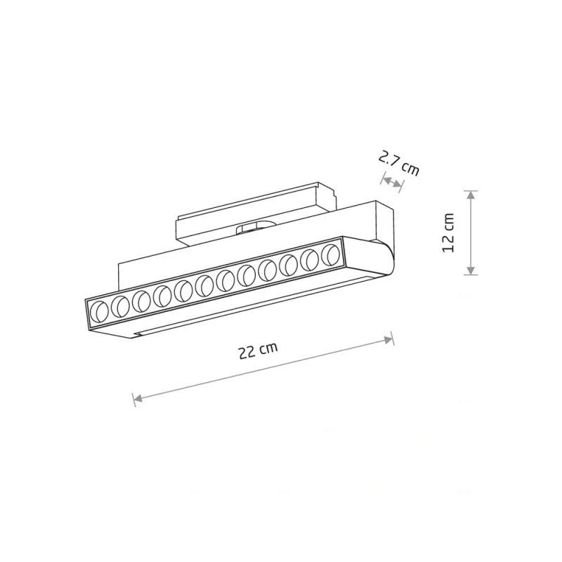 Магнітний трековий світильник Nowodvorski 11338 UT-LVM Focus Out LED 1x12W 4000K 1000Lm IP20 чорний